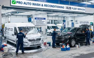 Car wash and reconditioning centers